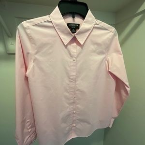 New Liz Claiborne Light Pink Wrinkle Free Blouse